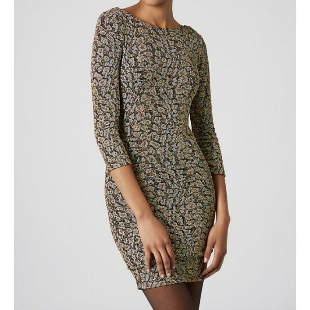 Topshop Glitter Gold Leopard b sz 10